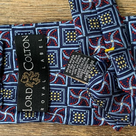 Lord Colton Royal Label Silk Necktie Handmade - Picture 4 of 6
